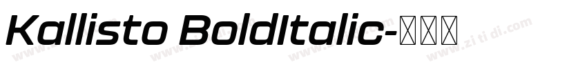 Kallisto BoldItalic字体转换